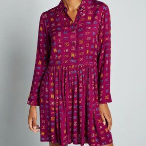 NWT* Modcloth Worth a Thousand Words camera print shirt dress - XL (UK16)